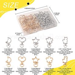 40Pcs 10 Styles Alloy Swivel Snap Hook Clasps&nbsp;FIND-FS0004-74