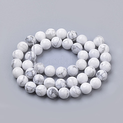 Natural Howlite Beads Strands&nbsp;G-S259-47-10mm