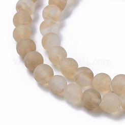 Coffee Watermelon Stone Glass Beads Strands&nbsp;G-D687-6mm