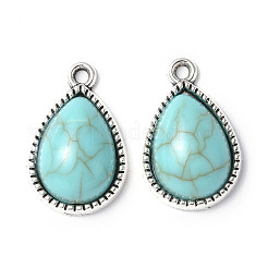 Resin Imitation Turquoise Pendants&nbsp;PALLOY-M203-22AS