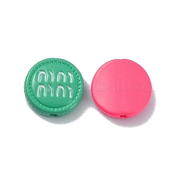 Spray Painted Alloy Beads&nbsp;PALLOY-Q445-18