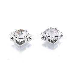Brass Micro Pave Clear Cubic Zirconia Beads&nbsp;KK-G432-11B-P