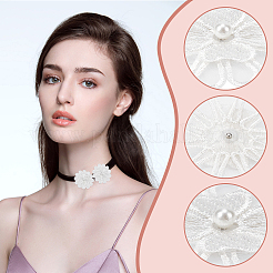 20Pcs 3D Flower Polyester Lace Computerized Embroidery Ornament Accessories&nbsp;DIY-GF0006-06
