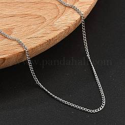 Brass Curb Chain Necklaces for Women&nbsp;NJEW-D302-50P