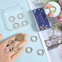 12Pcs Brass Spring Gate Rings&nbsp;KK-SC0008-03P