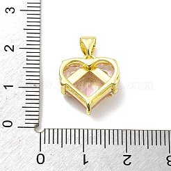 Rack Plating Brass Micro Pave Cubic Zirconia Pendants&nbsp;KK-D359-01G