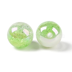 UV Plating Opaque Crackle Two-tone Acrylic Beads&nbsp;MACR-C032-01H