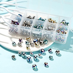 10 Colors Electroplate Glass Beads&nbsp;EGLA-LS0001-06