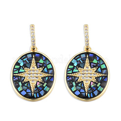 Brass Micro Pave Clear Cubic Zirconia Pendants&nbsp;KK-N227-98F