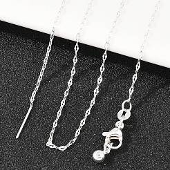 1.5MM Adjustable Slider Brass Dapped Chain Necklaces for Men Women&nbsp;NJEW-L012-10S