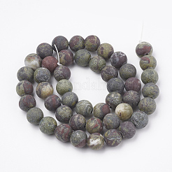Natural Dragon Blood Stone Beads Strands&nbsp;X-G-T106-143