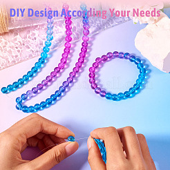 2 Strands Baking Paint Transparent Glass Beads&nbsp;DGLA-TA0001-20D
