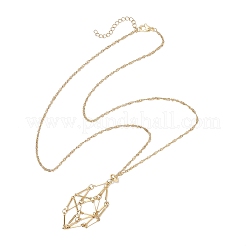 304 Stainless Steel Empty Macrame Pouch Pendant Singapore Chain Necklace Making&nbsp;NJEW-JN05283-02