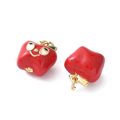 Brass Enamel Pendants&nbsp;KK-A252-15G