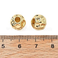 Groove Round Brass Beads&nbsp;KK-Z114-11G