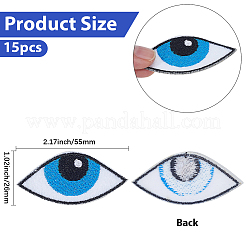 15Pcs Computerized Embroidery Polyester Sew on Patches&nbsp;PATC-GF0001-71C