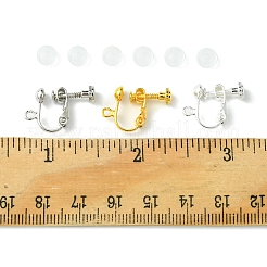 12Pcs 3 ColorS Brass Screw On Clip-on Earring Findings&nbsp;KK-FS0001-32