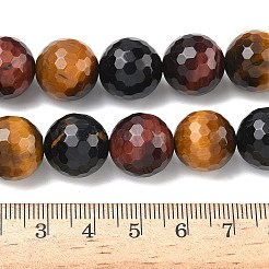 Three-Color Natural Tiger Eye Beads Strands&nbsp;G-L642-F08-14mm