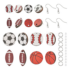 DIY Sport Theme Earring Making Kit&nbsp;DIY-TA0006-10