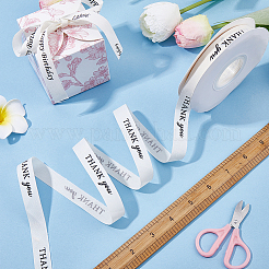 Polycotton Printed Black Word Thank You Ribbon&nbsp;OCOR-CY0004-94A