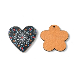 Printed Basswood Pendants&nbsp;WOOD-X0004-20