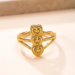Adjustable 304 Stainless Steel Cuff Open Rings for Women&nbsp;WGDC33C-01