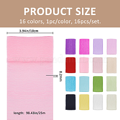 16Pcs 16 Colors DIY Rose Flower Crepe Paper&nbsp;DIY-FH0010-04