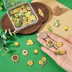 40Pcs 10 Styles Alloy Enamel Pendants&nbsp;ENAM-TA0004-08