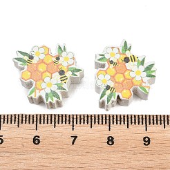 Printed Poplar Wood Beads&nbsp;WOOD-Z008-01L