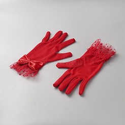 Bowknot Polyester Gauze Gloves&nbsp;AJEW-WH20048-66