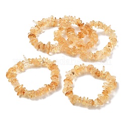 Heated Natural Citrine Beaded Stretch Bracelets&nbsp;GG-CBADCD7-02