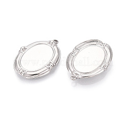 304 Stainless Steel Pendant Cabochon Settings&nbsp;STAS-T067-17P