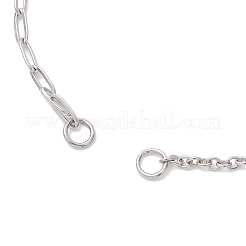 304 Stainless Steel Cable Chain Paperclip Chain Bracelet Making&nbsp;AJEW-JB01430