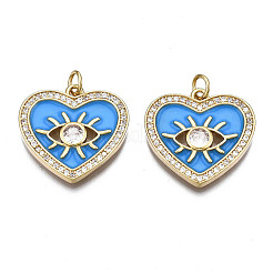 Brass Micro Pave Clear Cubic Zirconia Pendants&nbsp;KK-Q769-005-NF