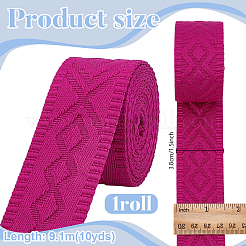 Vintage Jacquard Polyester Ribbon&nbsp;OCOR-WH0111-106