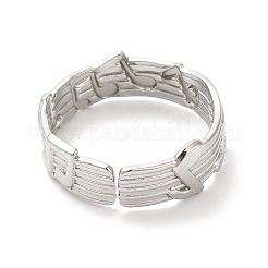 Non-Tarnish 304 Stainless Steel Cuff Wide Band Finger Rings&nbsp;RJEW-L107-015P