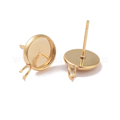 304 Stainless Steel Stud Earring Settings&nbsp;STAS-P166-14-8mm