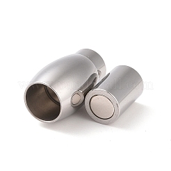 Tarnish Resistant 304 Stainless Steel Magnetic Clasps with Glue-in Ends&nbsp;STAS-K006-21C