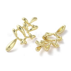 Rack Plating Brass Flower Stud Earrings&nbsp;EJEW-M237-07G