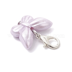 Opaque Acrylic Imitation Pearl Butterfly Pendant Decorations&nbsp;HJEW-JM03919-01