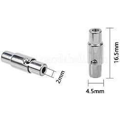 Smooth 304 Stainless Steel Locking Tube Magnetic Clasps&nbsp;STAS-UN0002-31P