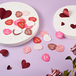 30Pcs 6 Colors Valentine's Day Opaque Acrylic Pendants&nbsp;SACR-BT0001-03