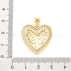 Brass Micro Pave Cubic Zirconia Pendants&nbsp;KK-D325-59G-02