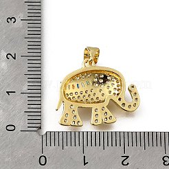 Brass Micro Pave Cubic Zirconia Pendants&nbsp;KK-Q066-27G