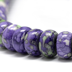 Synthetic Ocean White Jade Beads Strands&nbsp;G-S257-5x10mm-01