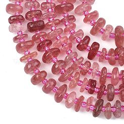 Natural Strawberry Quartz Beads Strands&nbsp;G-F821-B03-01