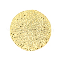 Textured Flat Round 304 Stainless Steel Adjustable Rings for Women&nbsp;RJEW-H234-04G