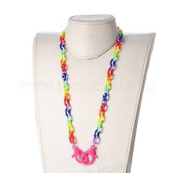 Personalized Acrylic Cable Chain Necklaces&nbsp;NJEW-JN02899-05