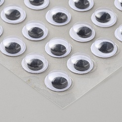 Flat Round Plastic Wiggle Googly Eyes Buttons DIY Scrapbooking Crafts Toy Accessories with Label Paster on Back&nbsp;KY-WH0036-95A