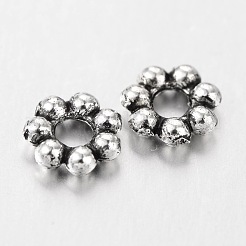 Antique Silver Tibetan Silver Daisy Spacer Beads&nbsp;X-A61